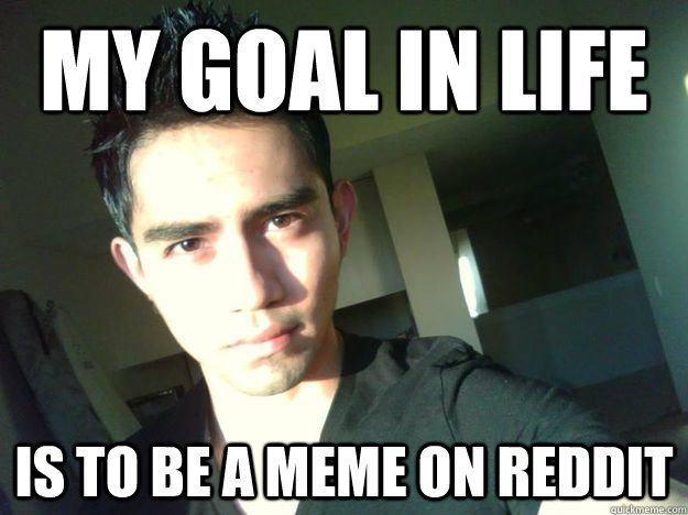 my goal in life is to be a meme on reddit - my goal in life is to be a meme on reddit  Small Town Jona