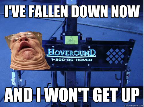 I've fallen down now  and I won't get up  - I've fallen down now  and I won't get up   Devin townsend product placement