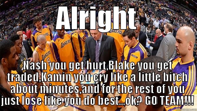 ALRIGHT NASH YOU GET HURT,BLAKE YOU GET TRADED,KAMIN YOU CRY LIKE A LITTLE BITCH ABOUT MINUTES,AND FOR THE REST OF YOU JUST LOSE LIKE YOU DO BEST...OK? GO TEAM!!! Misc