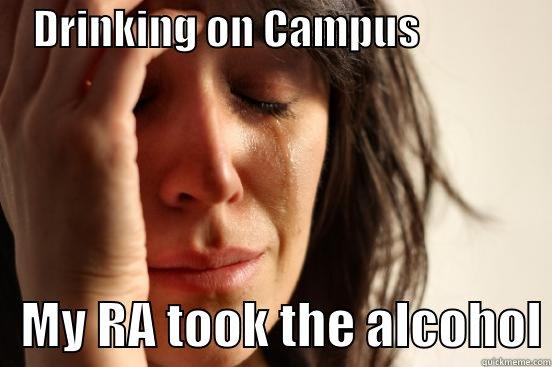 2354 alcohol -     DRINKING ON CAMPUS                    MY RA TOOK THE ALCOHOL First World Problems