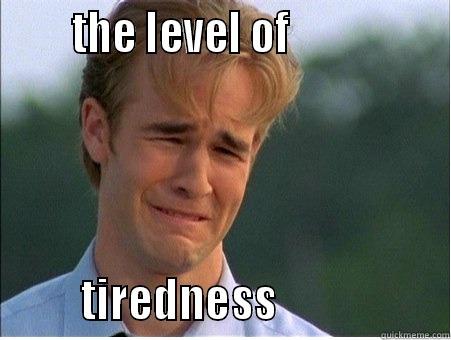      THE LEVEL OF                        TIREDNESS                  1990s Problems