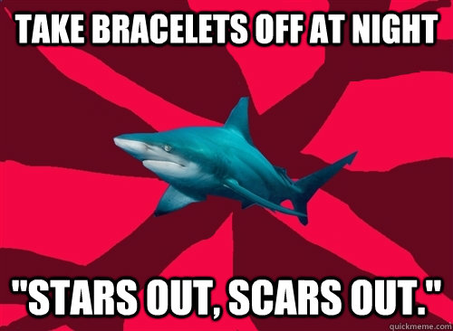 take bracelets off at night 