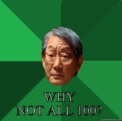  WHY NOT ALL 100? High Expectations Asian Father