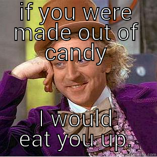 eat you up - IF YOU WERE MADE OUT OF CANDY I WOULD EAT YOU UP. Condescending Wonka