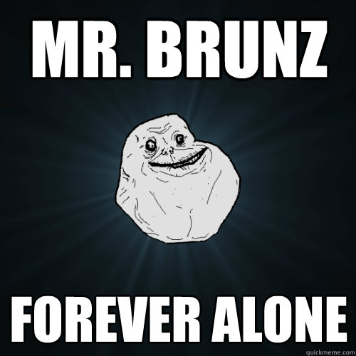 Mr. Brunz forever alone  Forever Alone