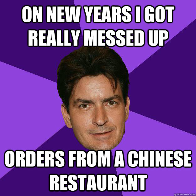 on New years I got really messed up orders from a chinese restaurant  Clean Sheen