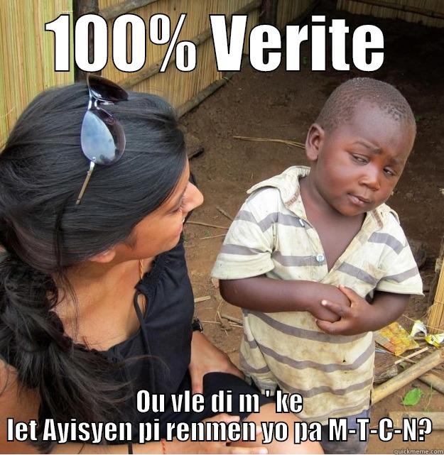 Haitians Favorite Letters - 100% VERITE OU VLE DI M ' KE LET AYISYEN PI RENMEN YO PA M-T-C-N? Skeptical Third World Kid