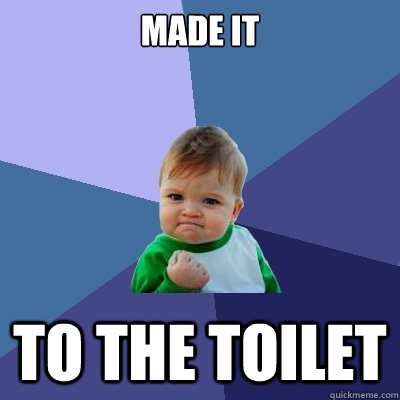 made it to the toilet - made it to the toilet  Success Kid