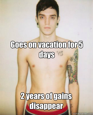 Goes on vacation for 5 days 2 years of gains disappear  