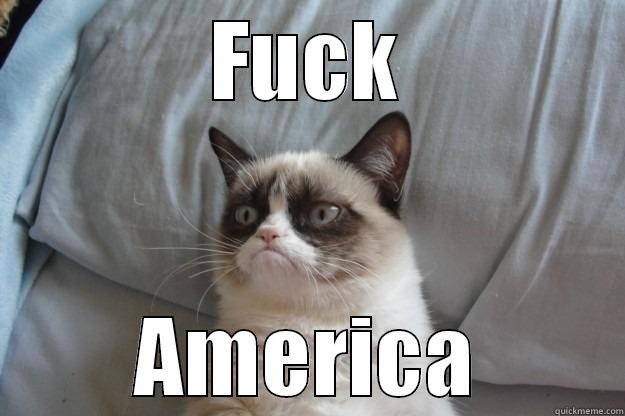 FUCK AMERICA Grumpy Cat