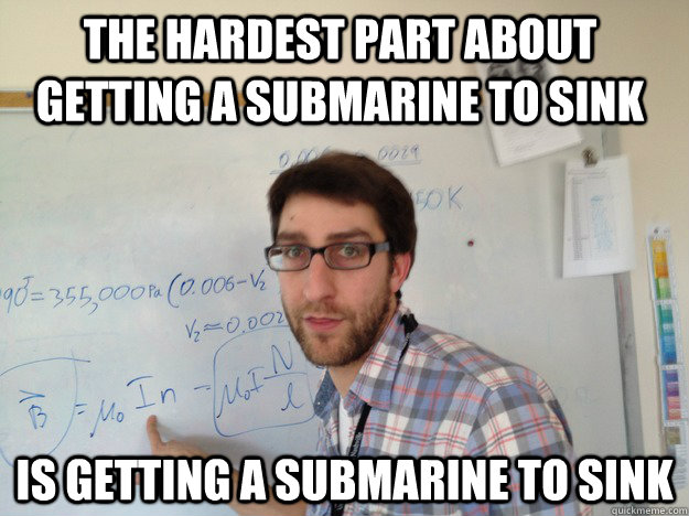 The Hardest Part About getting a submarine to sink is getting a submarine to sink  AP Physics