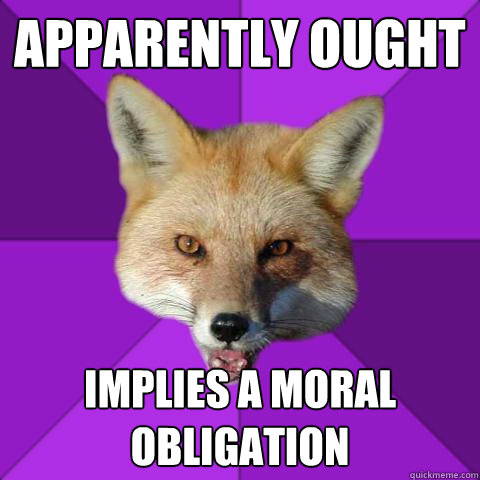Apparently Ought Implies a moral Obligation  Forensics Fox