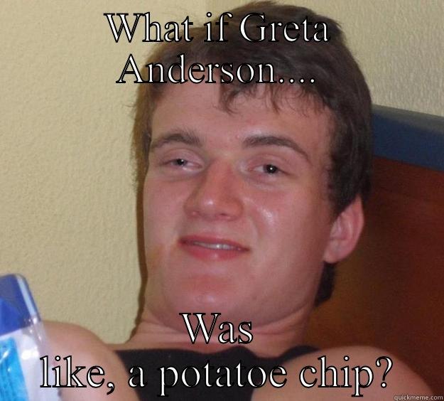 WHAT IF GRETA ANDERSON.... WAS LIKE, A POTATOE CHIP? 10 Guy