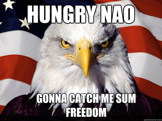 hungry nao gonna catch me sum 
freedom  Freedom Eagle