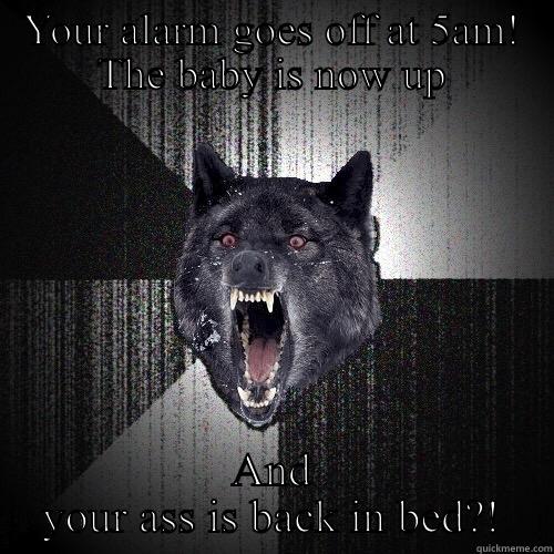 YOUR ALARM GOES OFF AT 5AM! THE BABY IS NOW UP AND YOUR ASS IS BACK IN BED?! Insanity Wolf