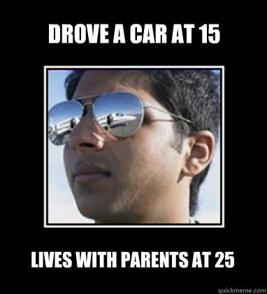 Drove a car at 15 Lives with parents at 25  Rich Delhi Boy