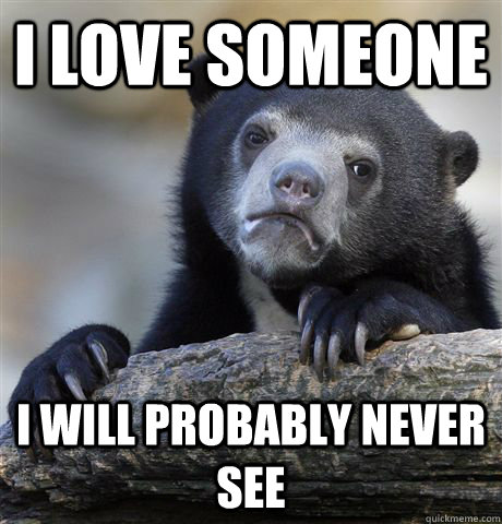 I love someone I WILL PROBABLY NEVER SEE  Confession Bear