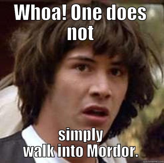 Meme Switch/Mix - WHOA! ONE DOES NOT SIMPLY WALK INTO MORDOR. conspiracy keanu