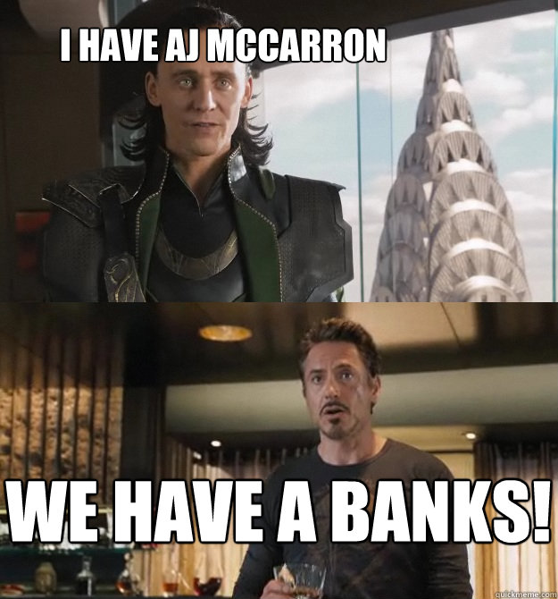 I have AJ Mccarron We have a banks! - I have AJ Mccarron We have a banks!  One-Up Iron Man