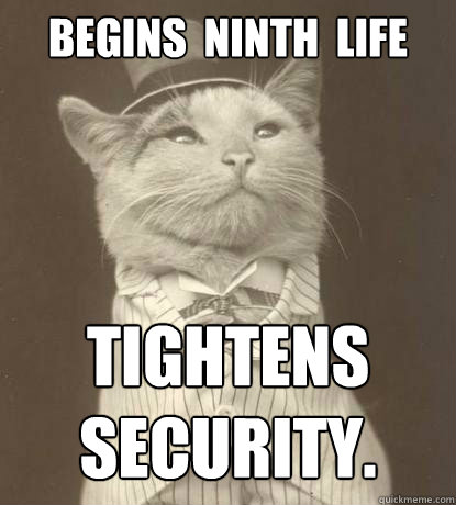 BEGINS  NINTH  LIFE TIGHTENS  SECURITY.  Aristocat