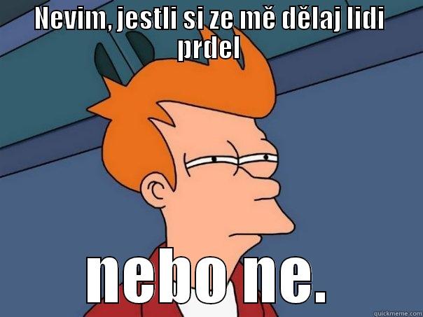 I dont know if  - NEVIM, JESTLI SI ZE MĚ DĚLAJ LIDI PRDEL NEBO NE. Futurama Fry