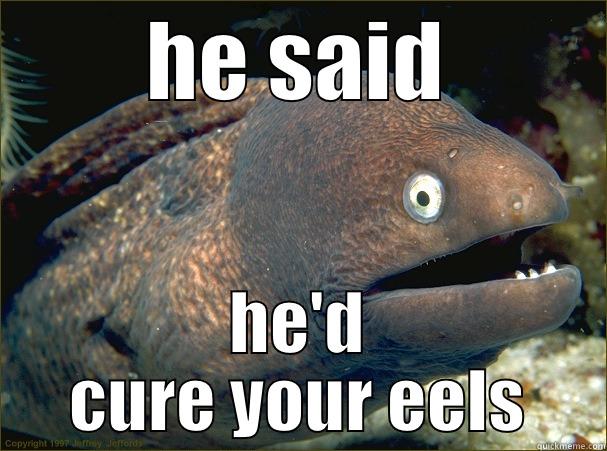 HE SAID HE'D CURE YOUR EELS Bad Joke Eel