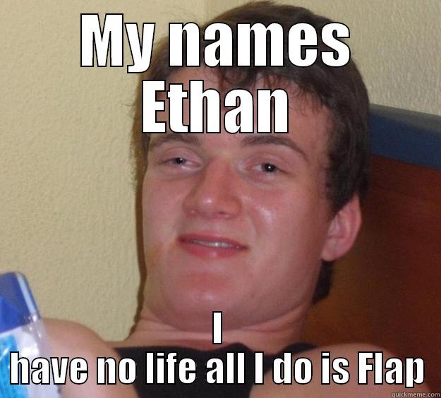 MY NAMES ETHAN I HAVE NO LIFE ALL I DO IS FLAP 10 Guy