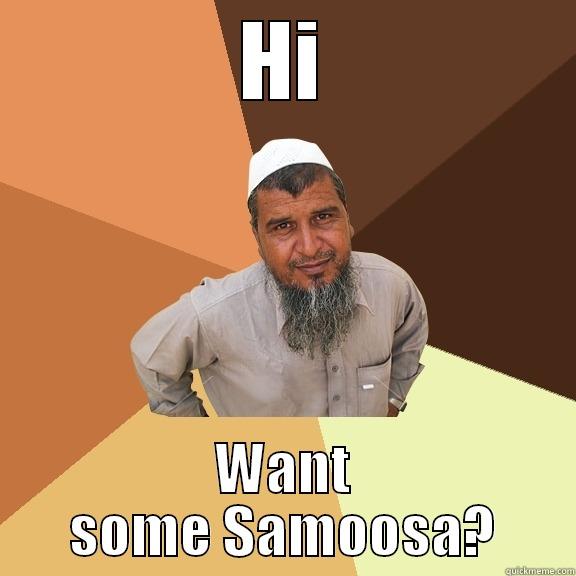 HI WANT SOME SAMOOSA? Ordinary Muslim Man