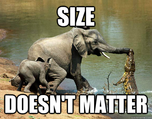 size doesn't matter  Courage crocodile