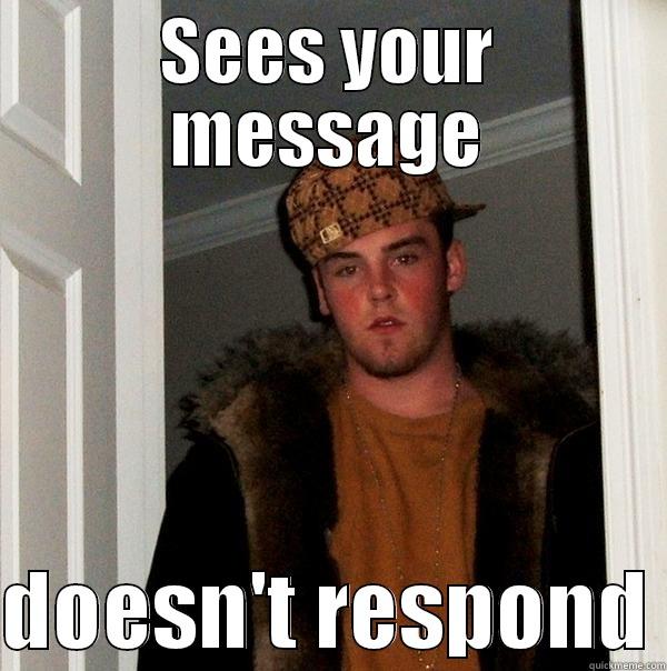 Facebook Chat Box - SEES YOUR MESSAGE  DOESN'T RESPOND Scumbag Steve