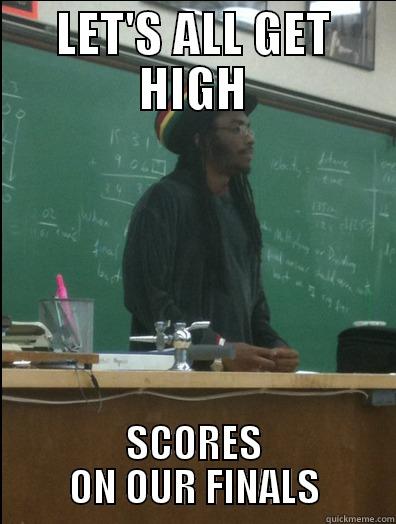 LET'S ALL GET HIGH SCORES ON OUR FINALS Rasta Science Teacher