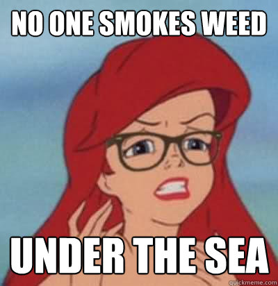 no one smokes weed under the sea  Hipster Ariel