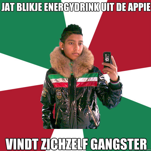 vindt zichzelf gangster Jat blikje energydrink uit de appie - vindt zichzelf gangster Jat blikje energydrink uit de appie  Nickelsontuig