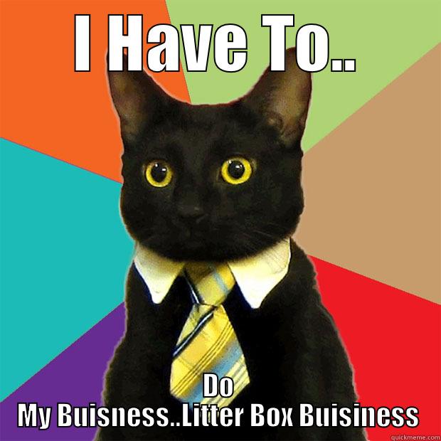 I HAVE TO.. DO MY BUISNESS..LITTER BOX BUISINESS Business Cat