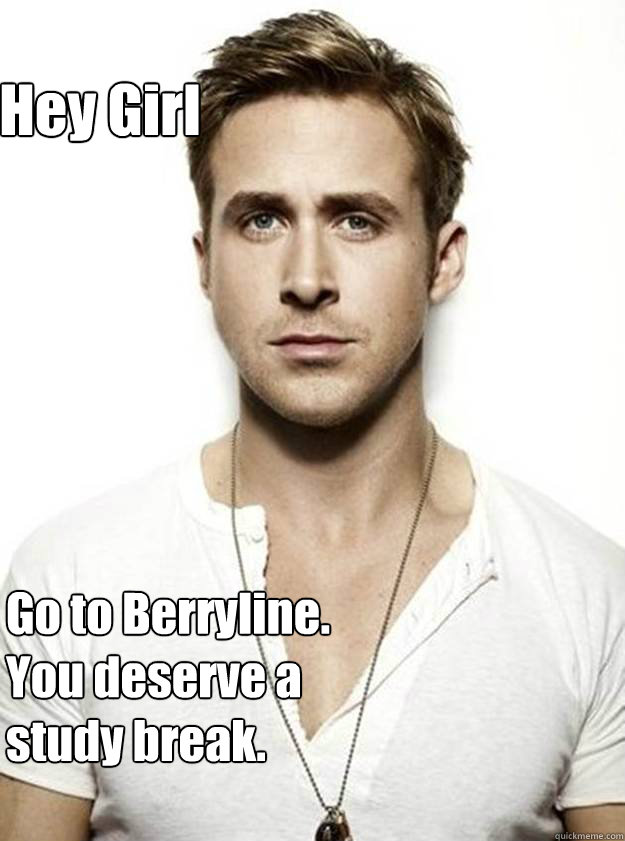 Hey Girl  Go to Berryline. You deserve a study break. - Hey Girl  Go to Berryline. You deserve a study break.  Ryan Gosling Hey Girl
