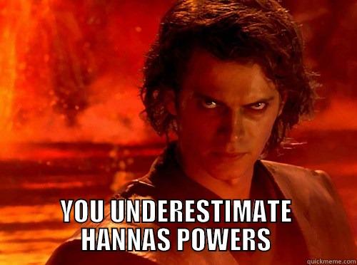  YOU UNDERESTIMATE HANNAS POWERS Misc