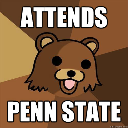 Attends Penn State  Pedobear