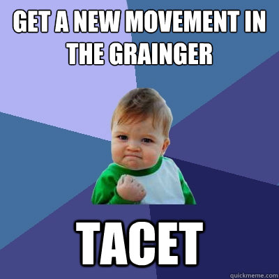 Get a new movement in the Grainger Tacet  Success Kid