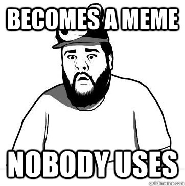 Becomes a meme Nobody uses  Sad Bear Guy