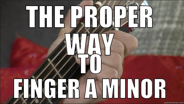 Fingering A Minor - THE PROPER WAY TO FINGER A MINOR Misc