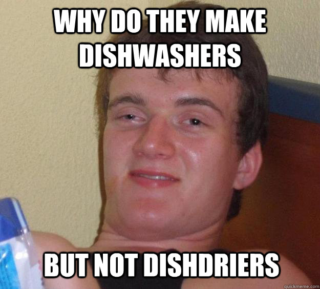 why do they make dishwashers but not dishdriers  10 Guy