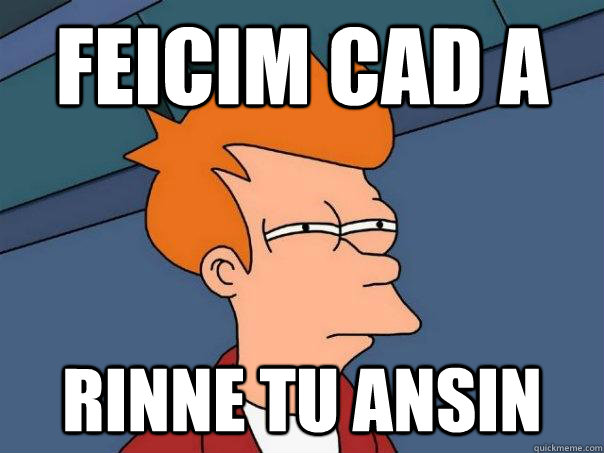 feicim cad a  rinne tu ansin  Futurama Fry