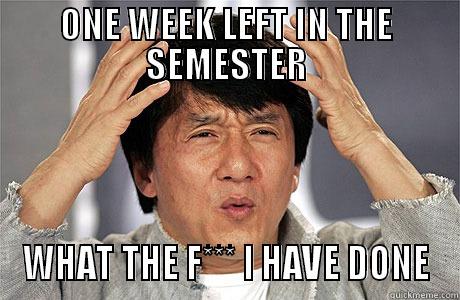 ONE WEEK LEFT IN THE SEMESTER WHAT THE F*** I HAVE DONE EPIC JACKIE CHAN