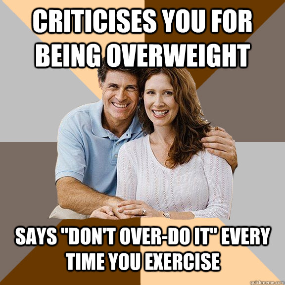 Criticises you for being overweight Says 