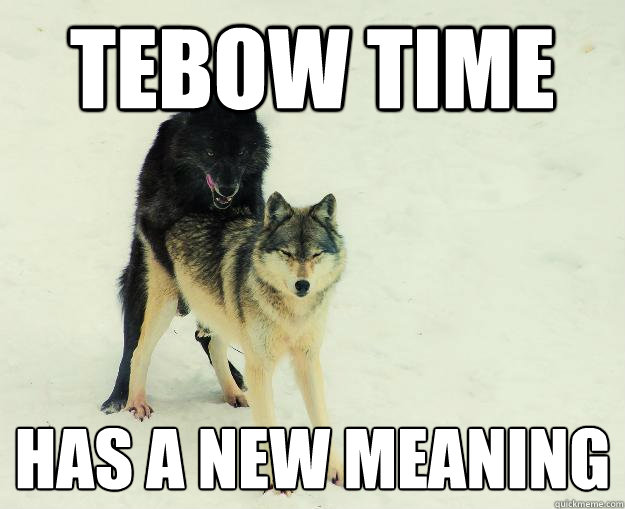 Tebow time has a new meaning  Insanity Wolf bangs Courage Wolf