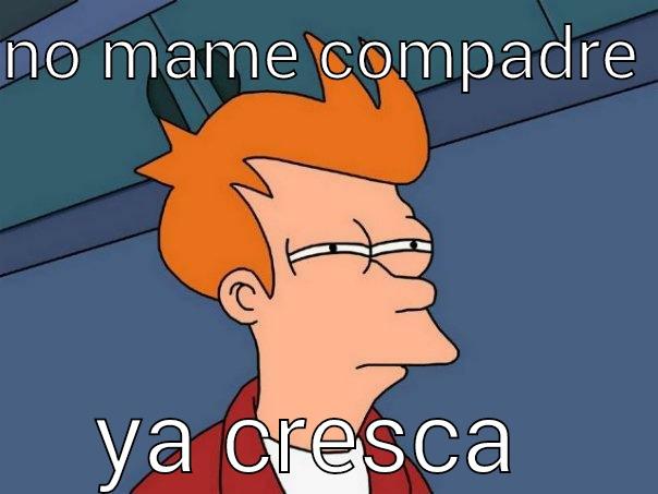 compadre no mame  - NO MAME COMPADRE  YA CRESCA  Futurama Fry