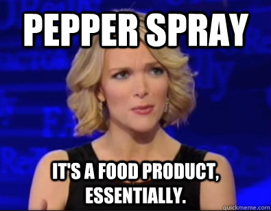 Pepper Spray It's a food product, essentially.  