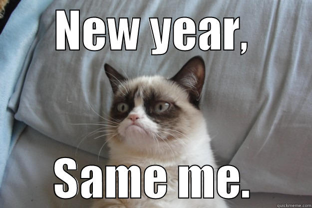 NEW YEAR, SAME ME. Grumpy Cat