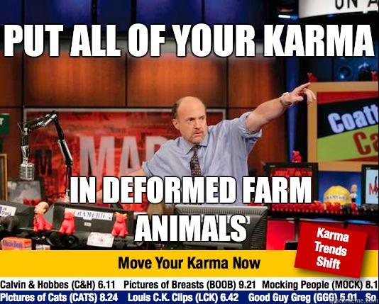 Put all of your karma In deformed farm animals  Mad Karma with Jim Cramer