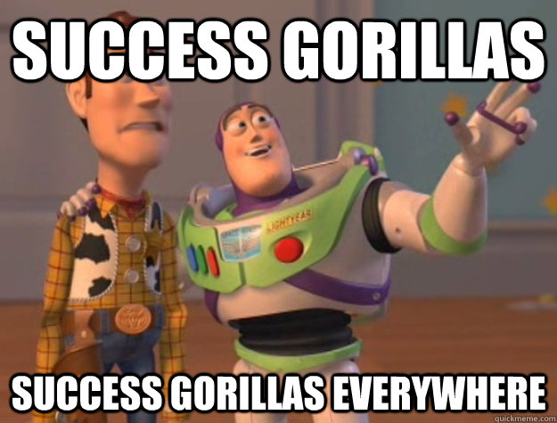 Success Gorillas Success Gorillas everywhere  Buzz Lightyear